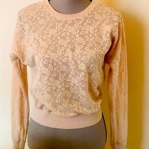 Lace long sleeves top